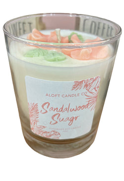 Aloft Candle Co - Tropical Leaf Mini Flower Sandlewood Sugar