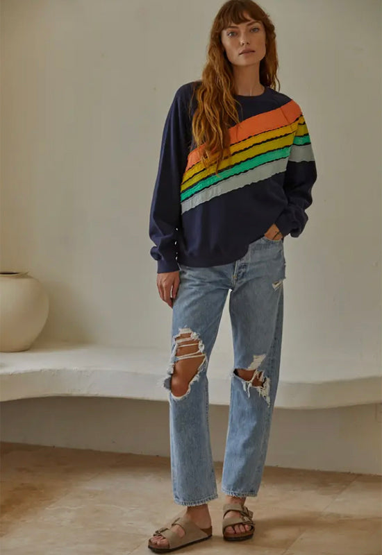 Counting Rainbows Sweater - Navy