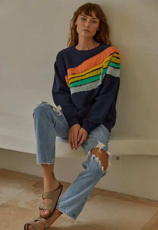 Counting Rainbows Sweater - Navy
