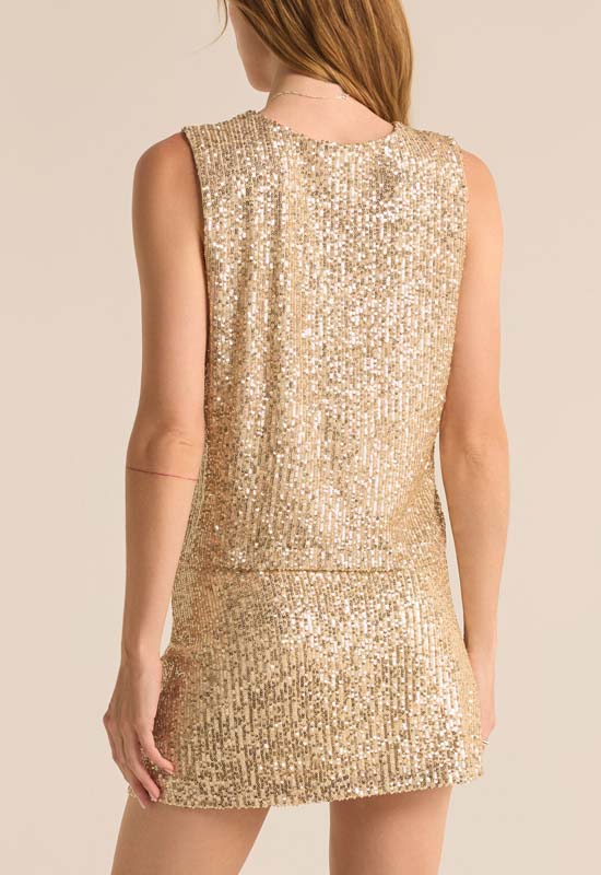 Z Supply - Sloane Sequin Top Champagne