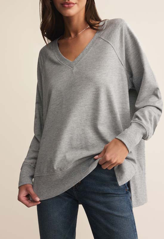 Z Supply - Weekender V-Neck Classic Heather Grey
