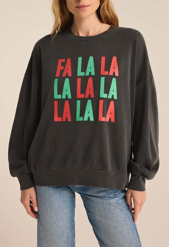 Z Supply - Fa La La Sunday Sweatshirt Black Sand