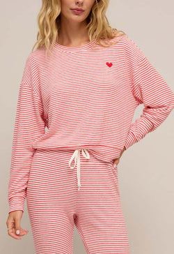 Z Supply - Bisous Stripe Long Sleeve Top Rendevous