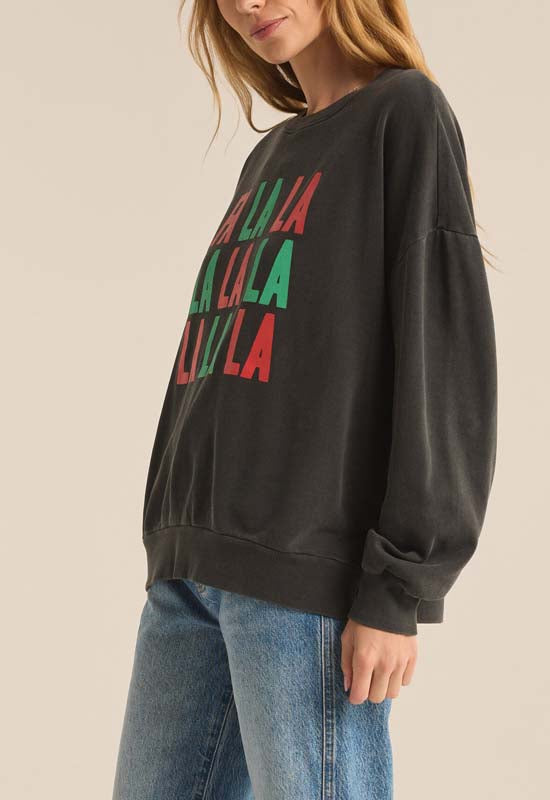 Z Supply - Fa La La Sunday Sweatshirt Black Sand