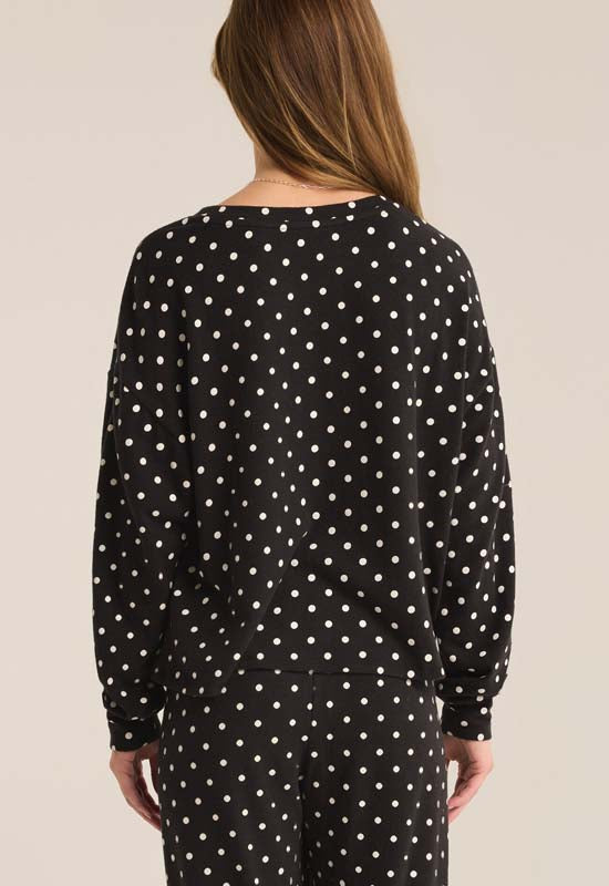 Z Supply - Dot Life Long Sleeve Top Black