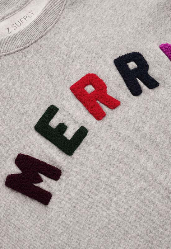 Z Supply - Merry Sunday Sweatshirt Classic Heather Grey