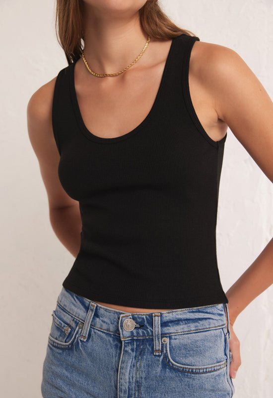 Z Supply - Easy Rib Tank Top Black