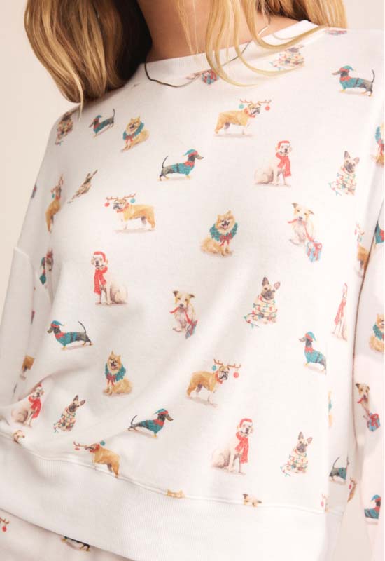 Z Supply - Cozy Pup Long Sleeve Top White