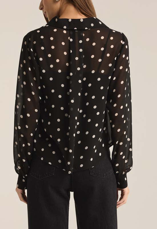 Z Supply - Vivienne Polka Dot Top Black