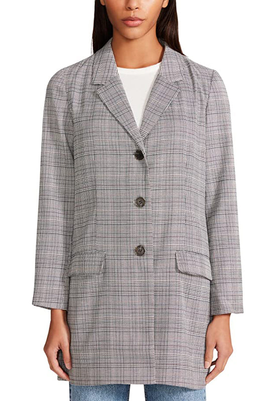 BB Dakota - Get Plaid Blazer Beige