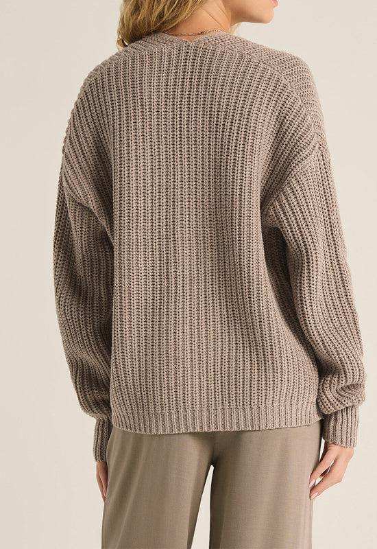 Z Supply - Sutton Rib Cardi Heather Taupe