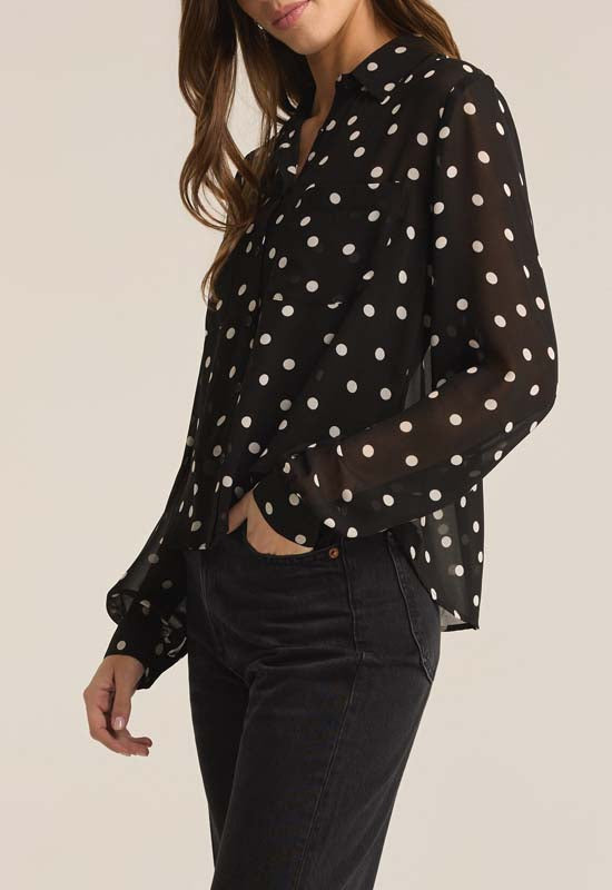 Z Supply - Vivienne Polka Dot Top Black