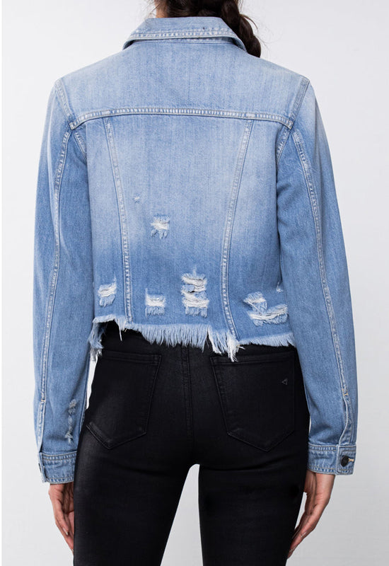 Hidden - Rebel Fitted Denim Jacket Light Wash