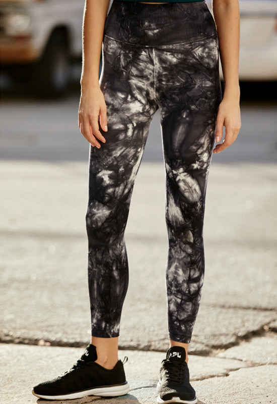 Free People - Good Karma Tie Dye Legging Black Combo