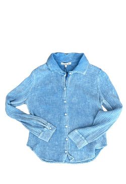 Red Haute - Button Down Shirt Denim Blue