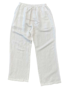 Red Haute - Linen Rayon Blend Pants White