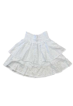 Bobi - Tiered Skirt White
