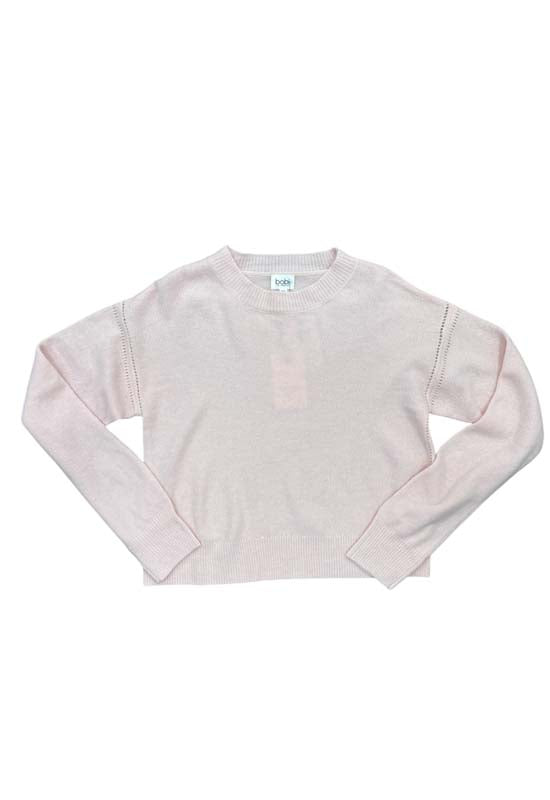 Bobi - Crewneck Boxy Sweater Blush
