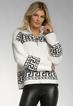 Elan - Viola Sweater Off White Black