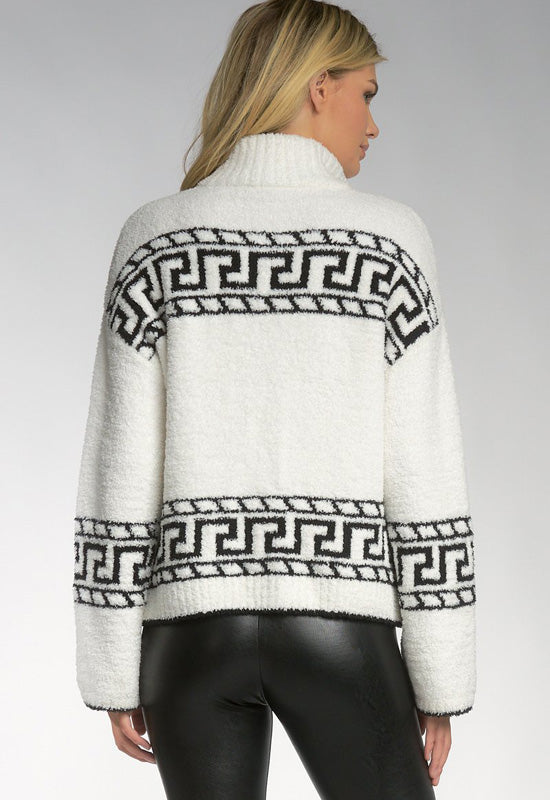 Elan - Viola Sweater Off White Black