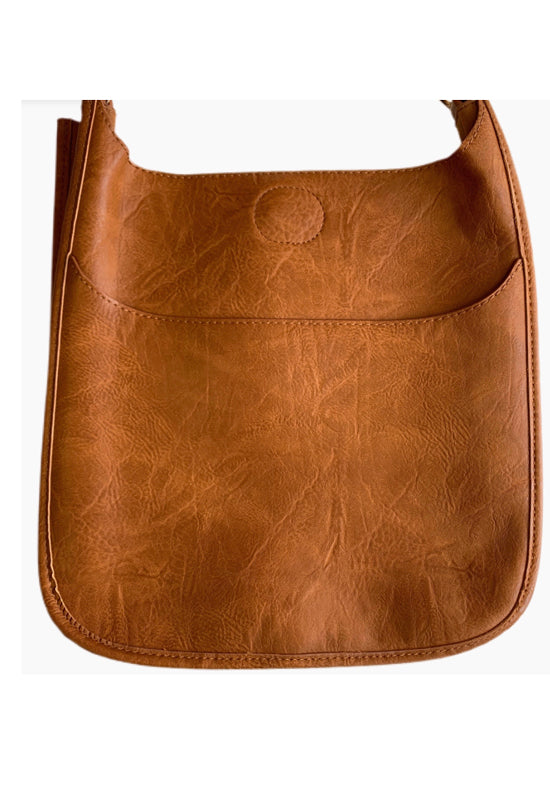 Ahdorned - Classic Vegan Messenger Bag Camel Gold Hardware (sold without strap)