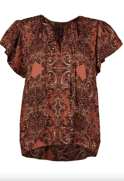 Bishop & Young - Maya Flutter Sleeve Blouse Taj Print