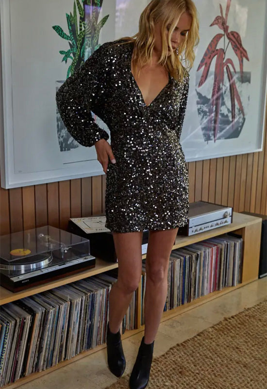 sequin mini wrap dress other stories & other stories wrap effect sequin mini dress gold - Dresses - Melbourne, Victoria, Australia | Facebook Marketplace