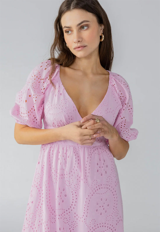 Sanctuary - Maxi Eyelet Dress Pink