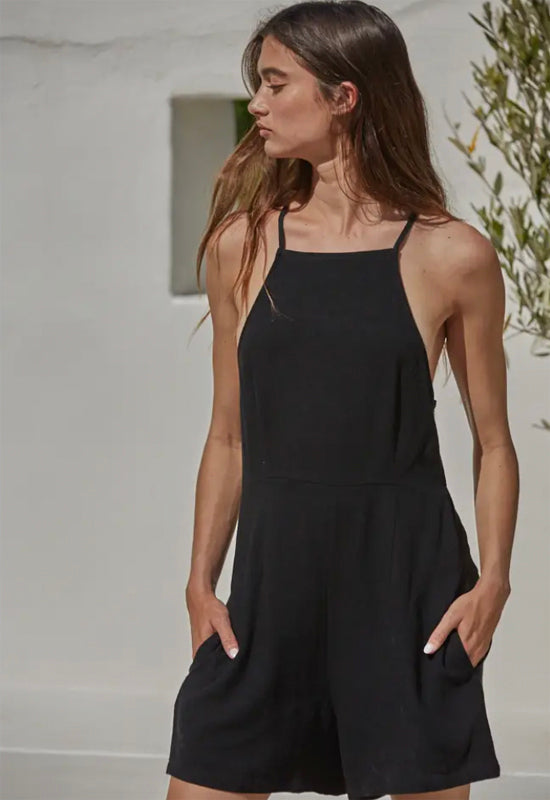 Best Kept Romper - Black