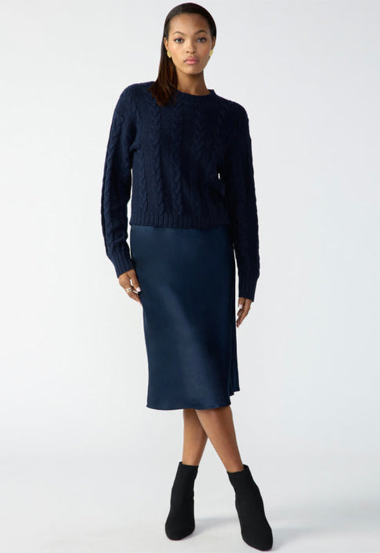 Sanctuary - Everyday Midi Skirt Navy Reflection