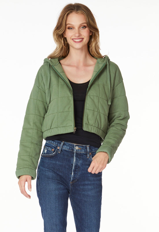 Bobi - Zip Crop Hoodie Sprout