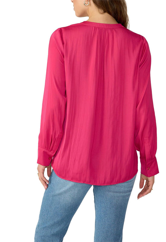 Sanctuary - Lizzie Sateen V-Neck Tunic Cranberry