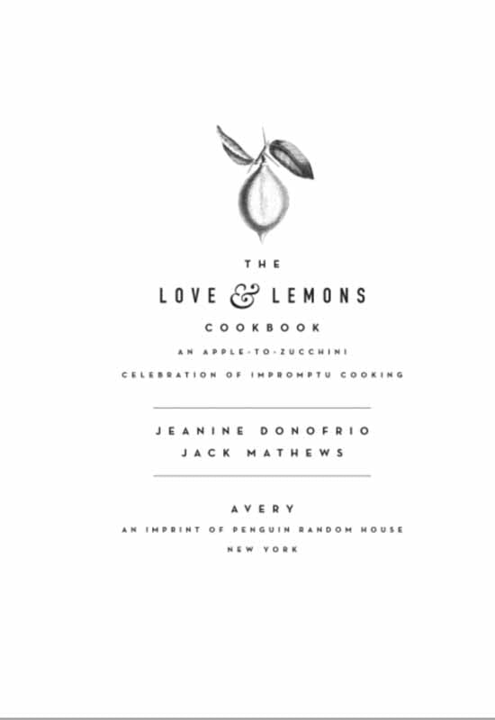 The Love of Lemons Cookbook - Jeanine Donofrio