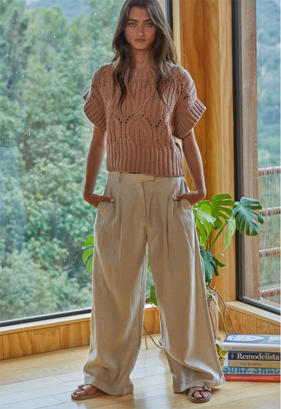 Cali Crochet Top - Brown