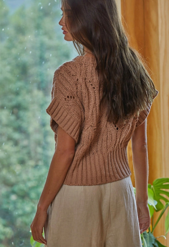 Cali Crochet Top - Brown