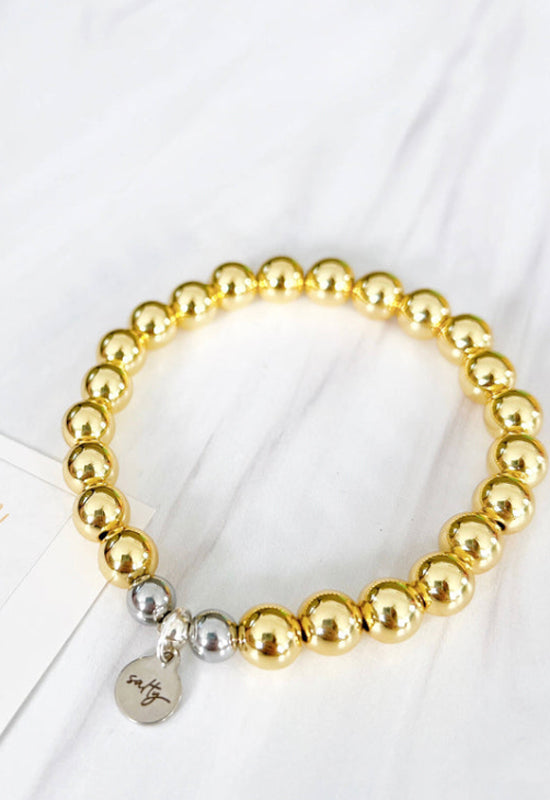 Salty Wrists Bracelets - Salty 8mm Gold Bracelet