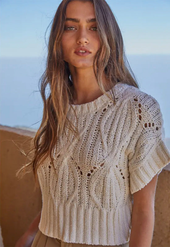 Cali Crochet Top - Cream