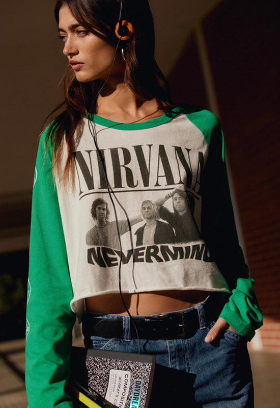 Daydreamer - Nirvana Nevermind Crop Long Sleeve Raglan