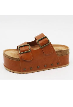 Bamboo - Blowout Platform Sandal Burnished Tan