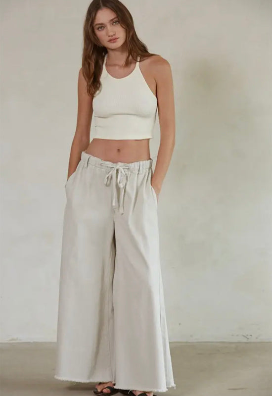 Seamless Sleeveless Halter Top - Cream