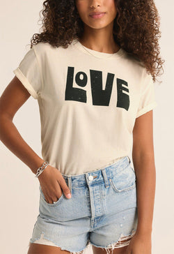 Z Supply - Love You Boyfriend Tee Sea Salt