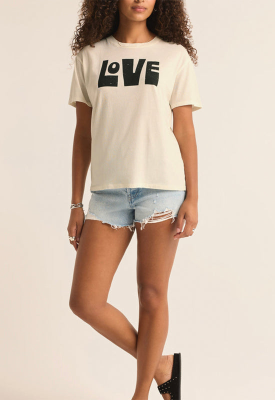 Z Supply - Love You Boyfriend Tee Sea Salt