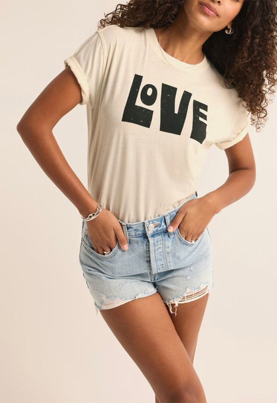 Z Supply - Love You Boyfriend Tee Sea Salt