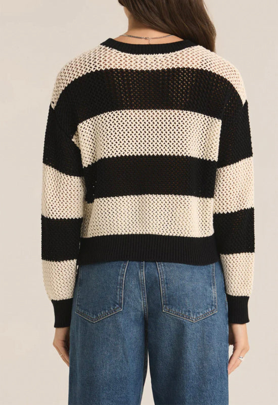 Z Supply - Broadbeach Stripe Sweater Black