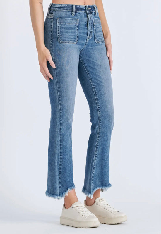 Hidden - Happi High Waist Flare Jean Medium Denim