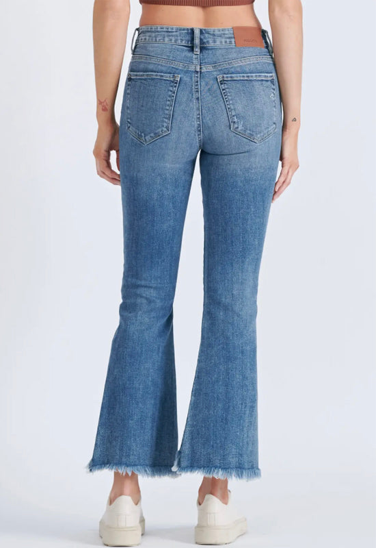 Hidden - Happi High Waist Flare Jean Medium Denim