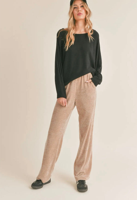 Sadie & Sage - Lindy Dolman Knit Top Black