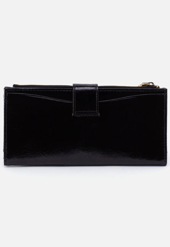 Hobo - Max Continental Wallet Polished Black Leather