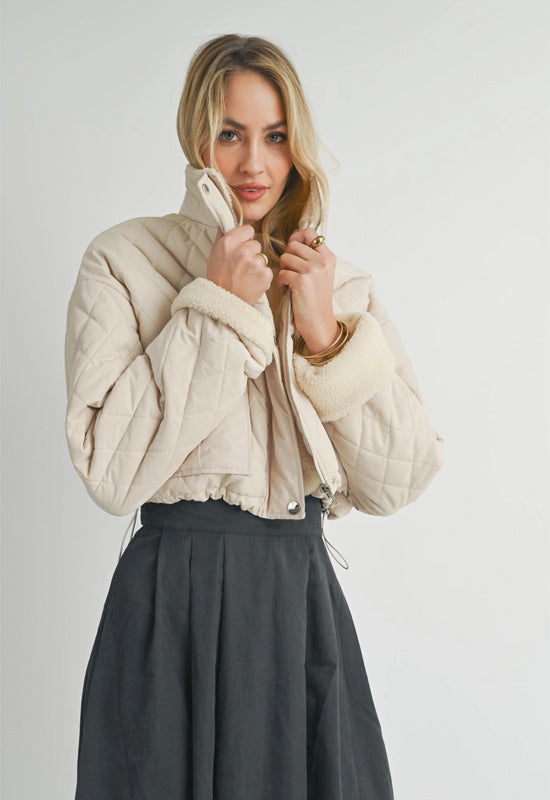 Sadie & Sage - Ashton Quilted Jacket Cream