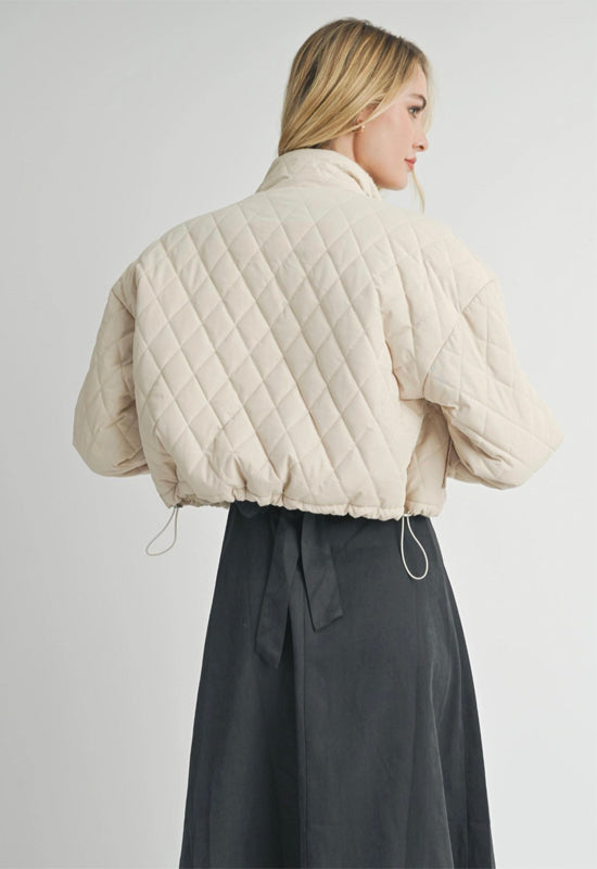 Sadie & Sage - Ashton Quilted Jacket Cream